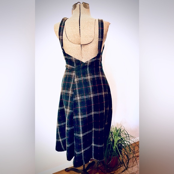 Super Preppy 70’s Vintage Plaid Wool Lanz Wrap Dress - Perfect Condition - Picture 3 of 12